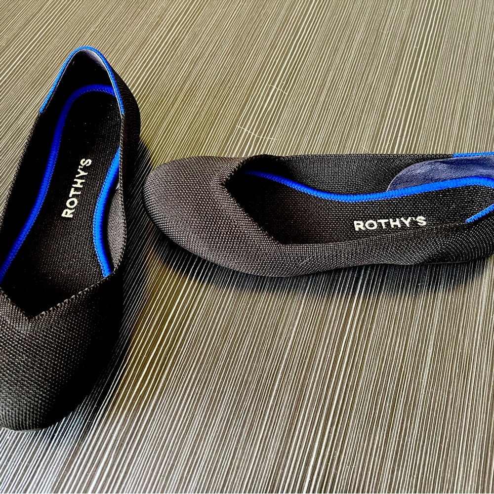 Rothy’s black flats - size 7, worn once